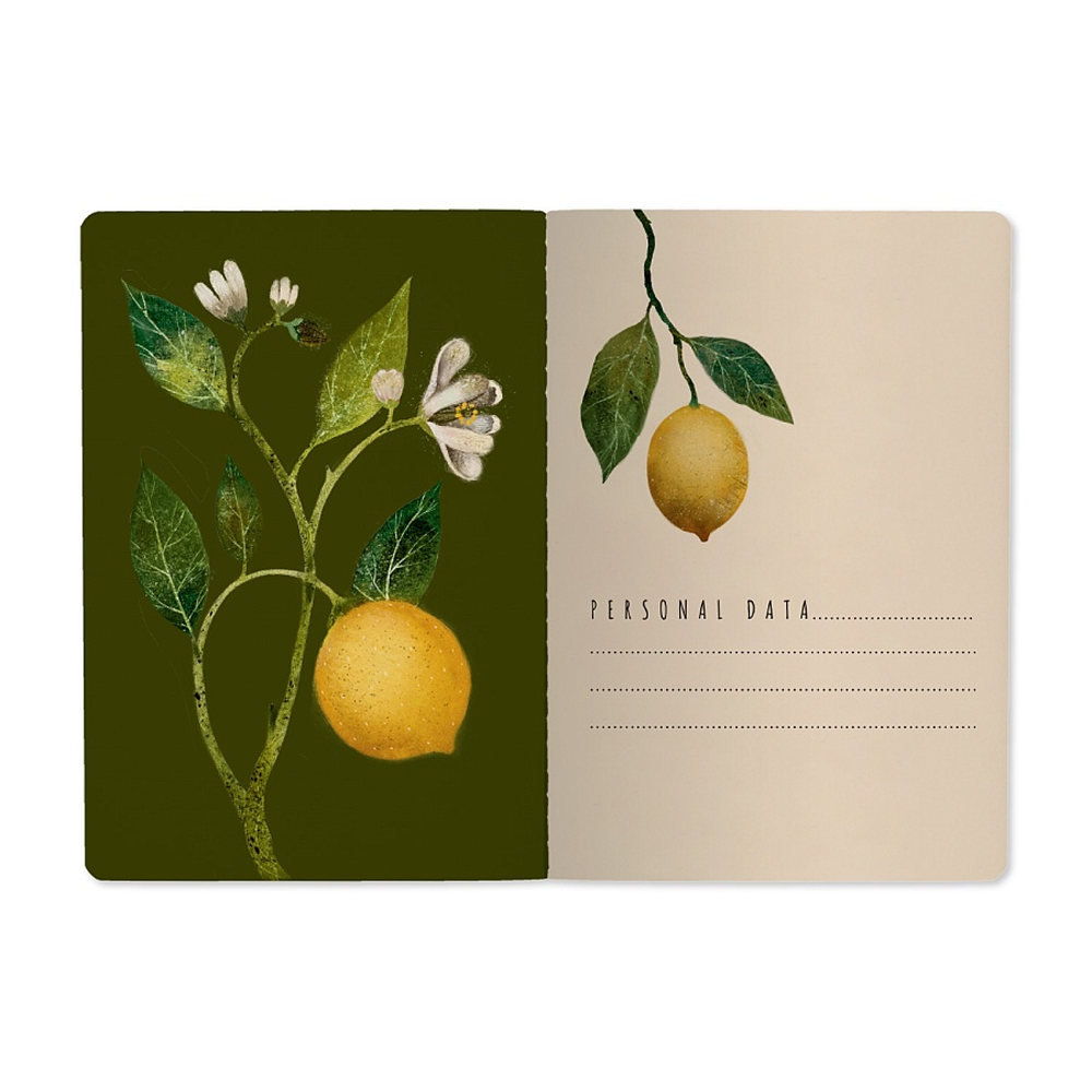 Тетрадь  "Flora. Paradise. Lemons", A5, 40 листов, линейка, белый, желтый - 2