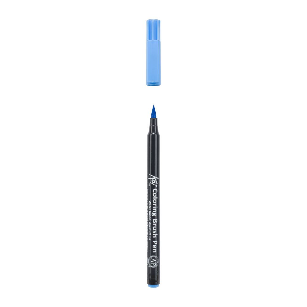 Маркер акварельный "Koi Color Brush", аквамарин - 3