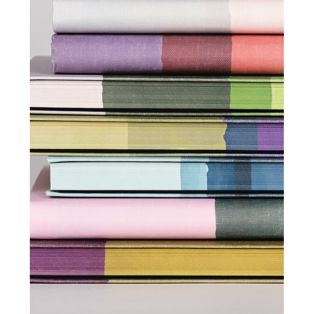 Блокнот "Stripes shadow", А4, 96 листов, линейка, голубой, срез разноцветный - 6