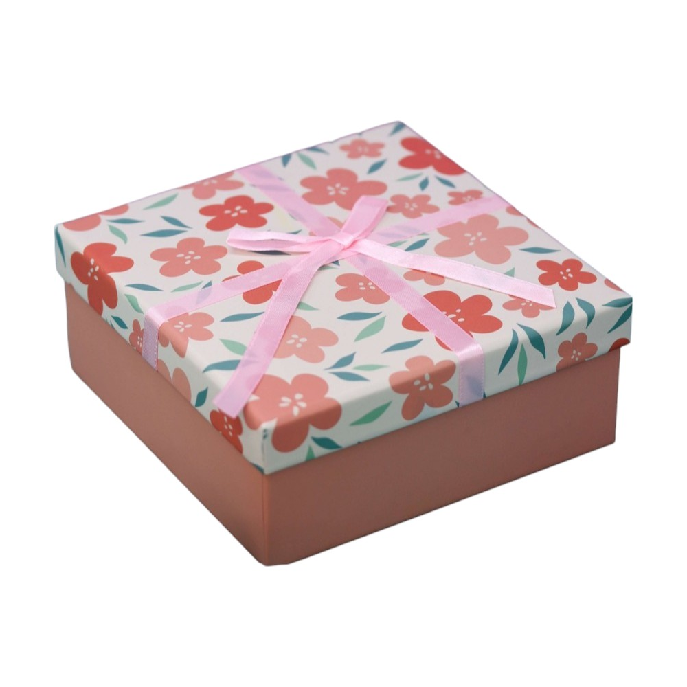 Коробка подарочная "Bloom flowers", 17х17х*8 см, картон