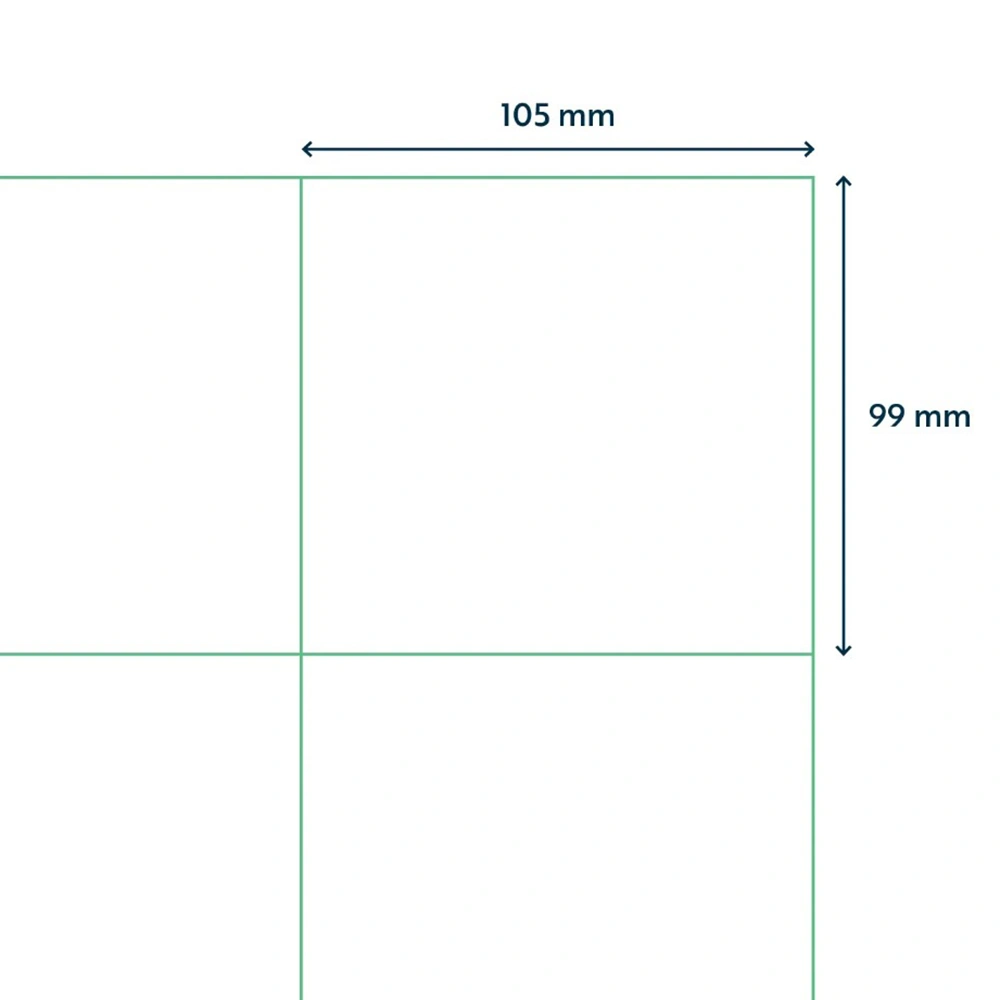 Самоклеящиеся этикетки универсальные "Rillprint", 105x 99 мм, 100 листов, 6 шт, белый - 3
