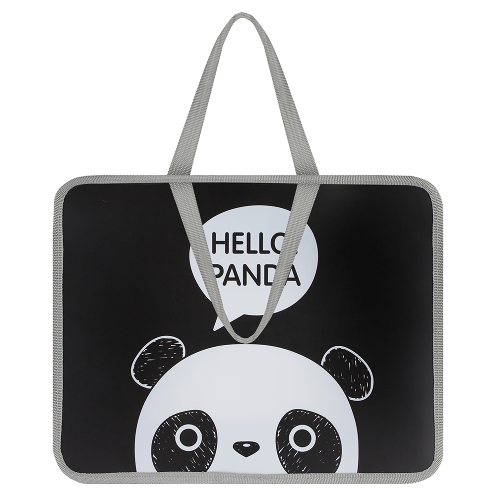 Папка для тетрадей "Panda", 26х33 см, серый, черный - 2