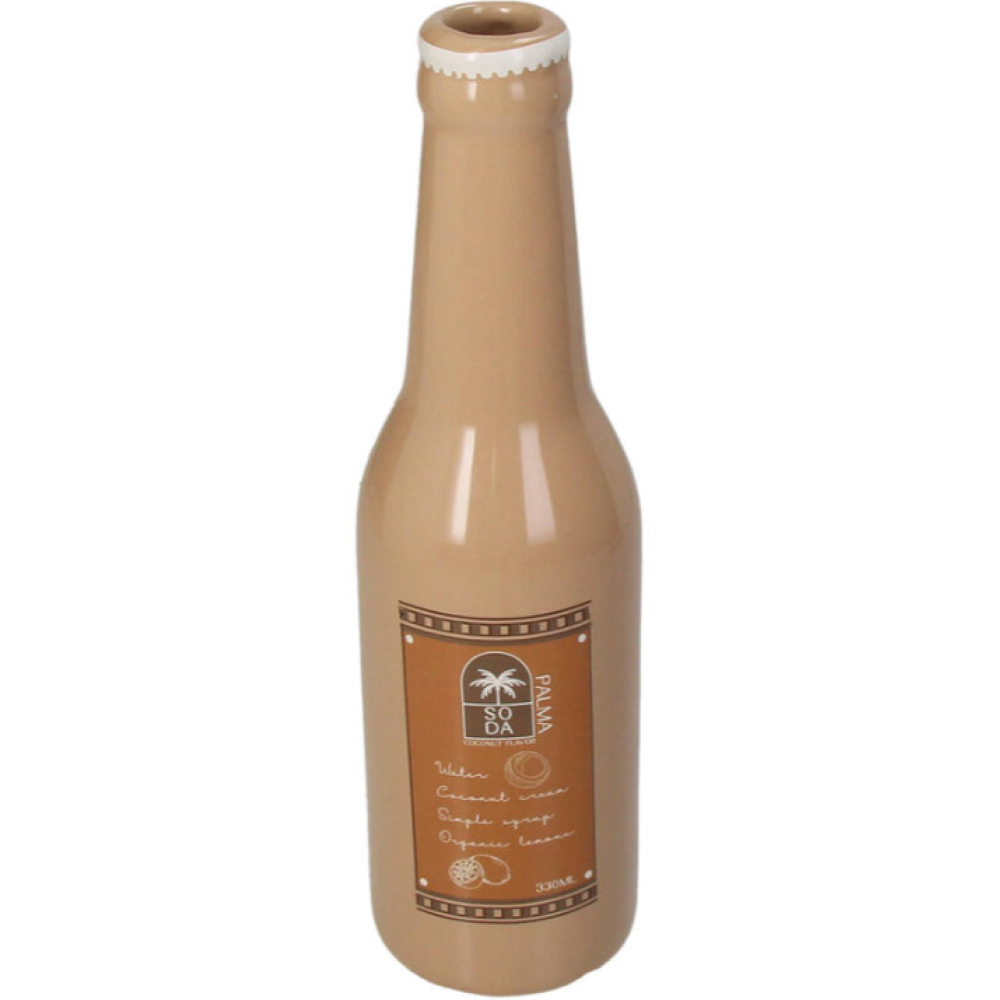 Ваза "Soda Bottle Palma Fine", фаянс, коричневый - 2