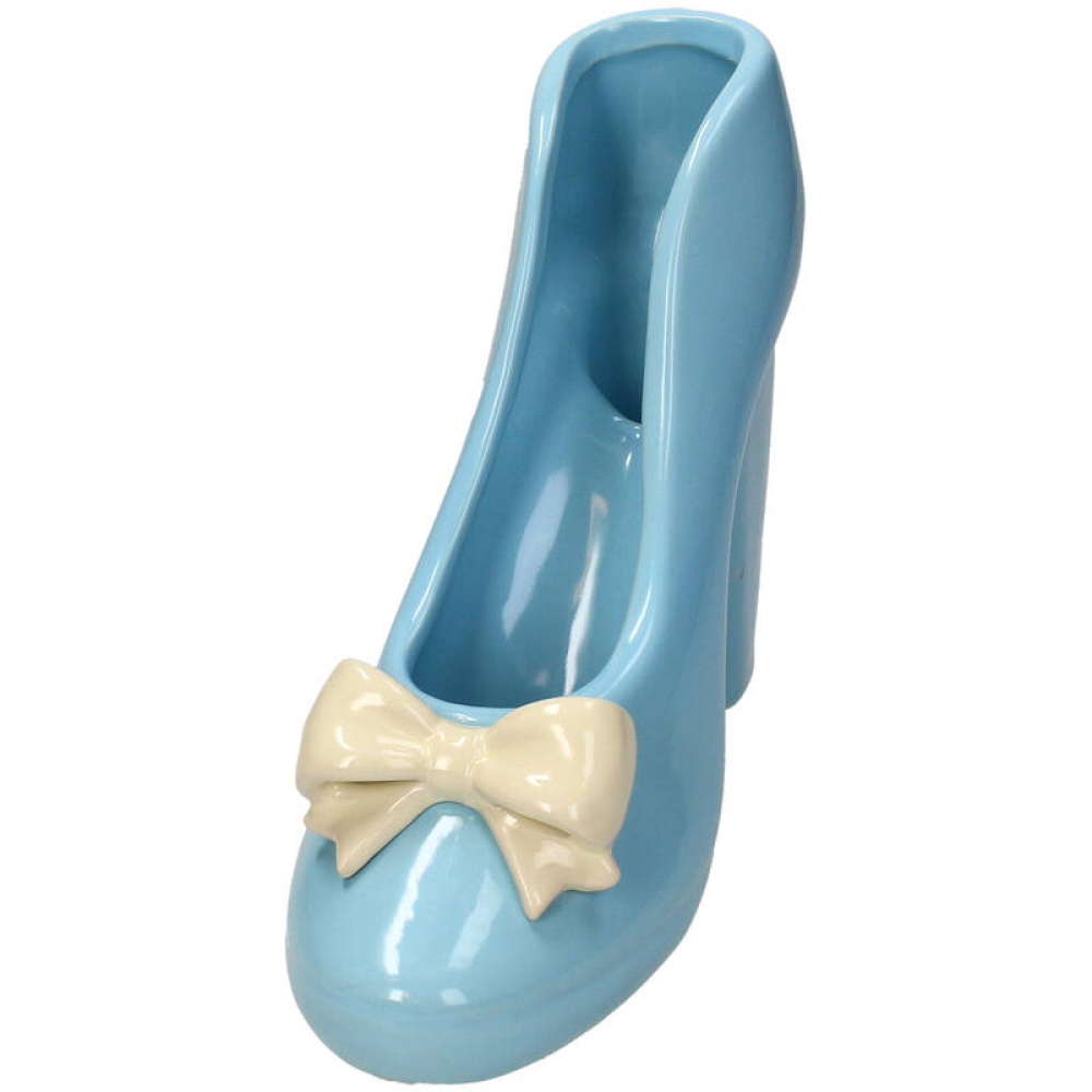 Кашпо "Shoe", фаянс, голубой, белый - 2