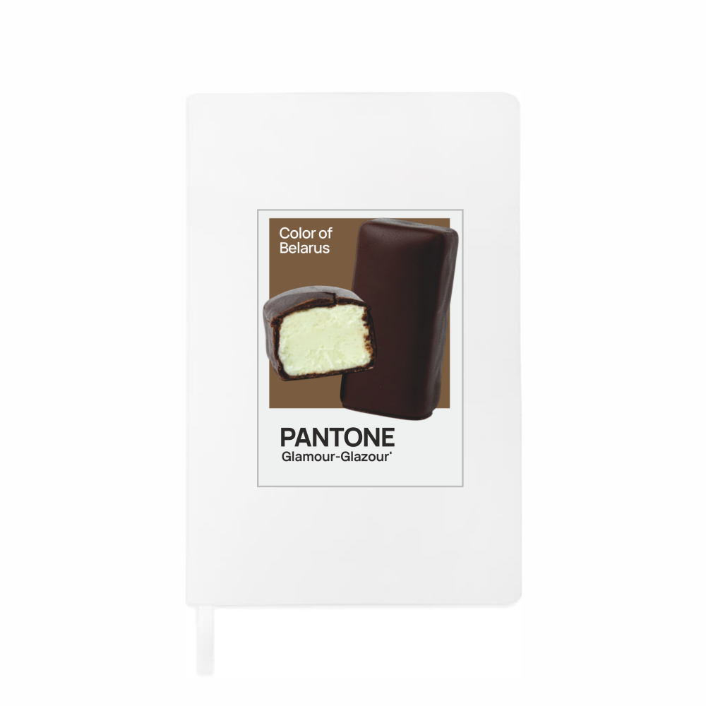 Блокнот «Color of Belarus. Pantone Glamour-Glazour», А5, 128 листов, в точку, белый, голубой