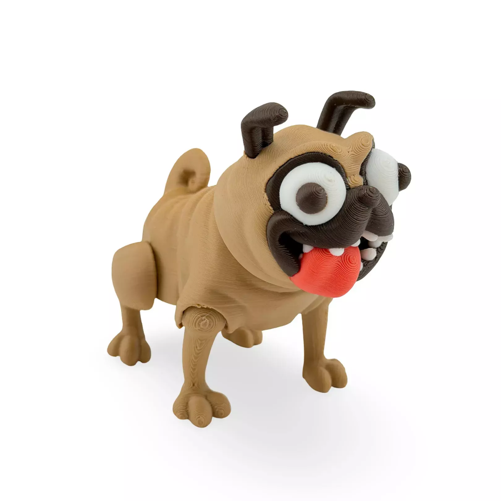 Игрушка 3D "Мопс Персик"